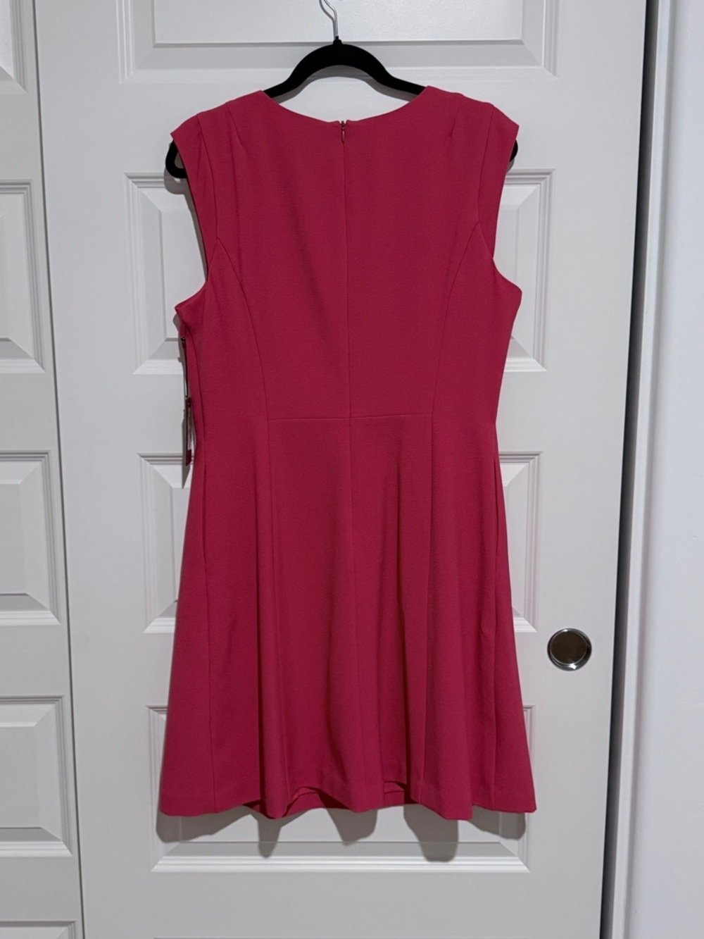 Vince Camuto Cap-Sleeve A-Line Dress in Fuchsia Pink Size 12 - Picture 2 of 8